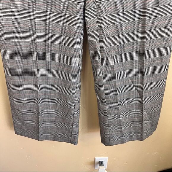 NWT Loft High Waist Straight Leg Womens Trousers Size 6 Plaid Career Wear Work - Picture 7 of 7